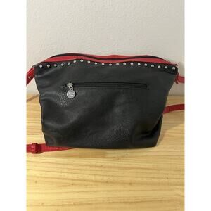 Women’s Sydney Love Black And Red Purse Bag Boho 15-1/2 x 11”.
